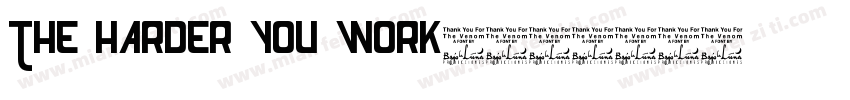 The harder you work,字体转换